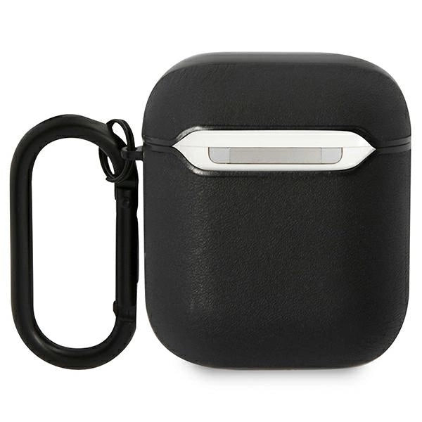 BMW læderfarve linjer Case for AirPods 1 / 2 - sort