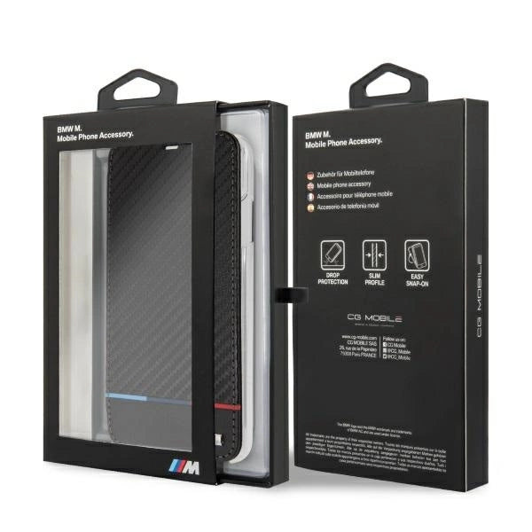 BMW Carbon Tricolor Stripe iPhone XS Max Case - sort