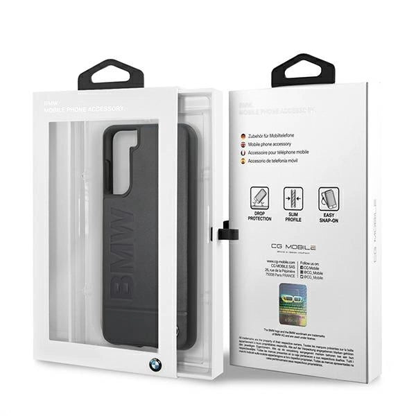 BMW Signature Logo Imprint Case til Samsung Galaxy S21+ - Navy Blue
