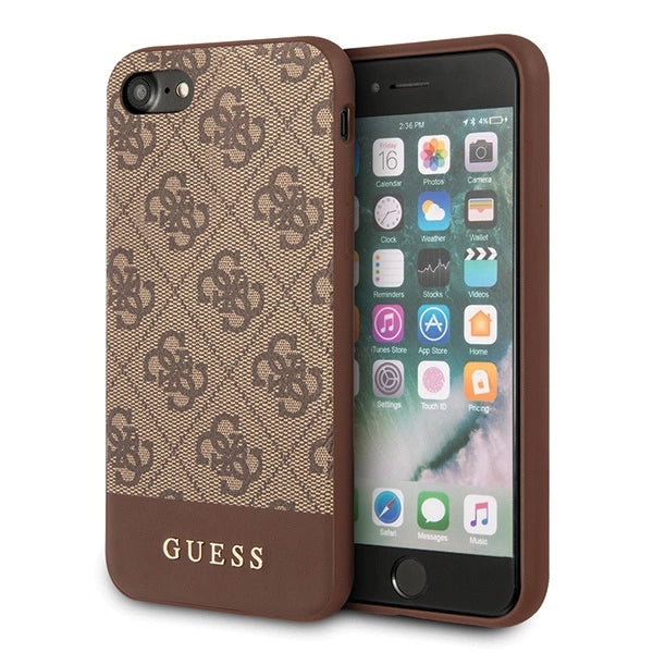 Guess 4G Stripe Collection-hylster til iPhone 7 / 8 / SE 2020 / SE 2022 - brun