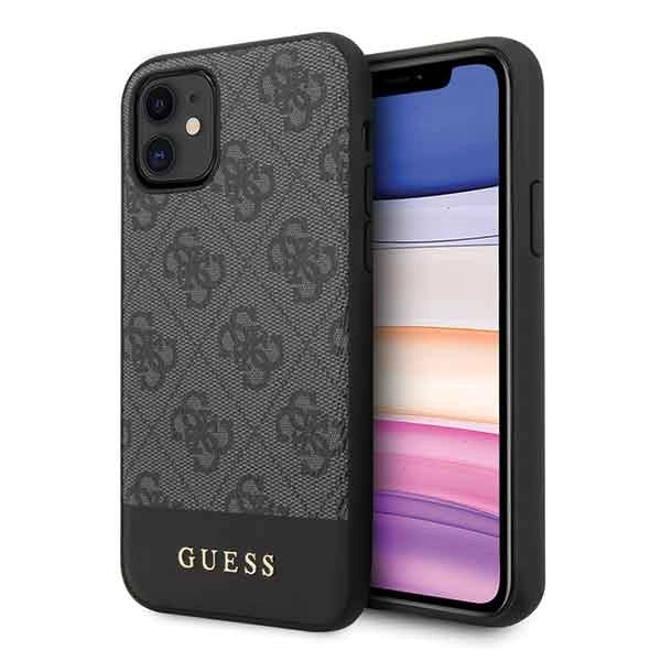 Guess 4G Stripe Collection-kasse til iPhone 11 6.1" / Xr - grå
