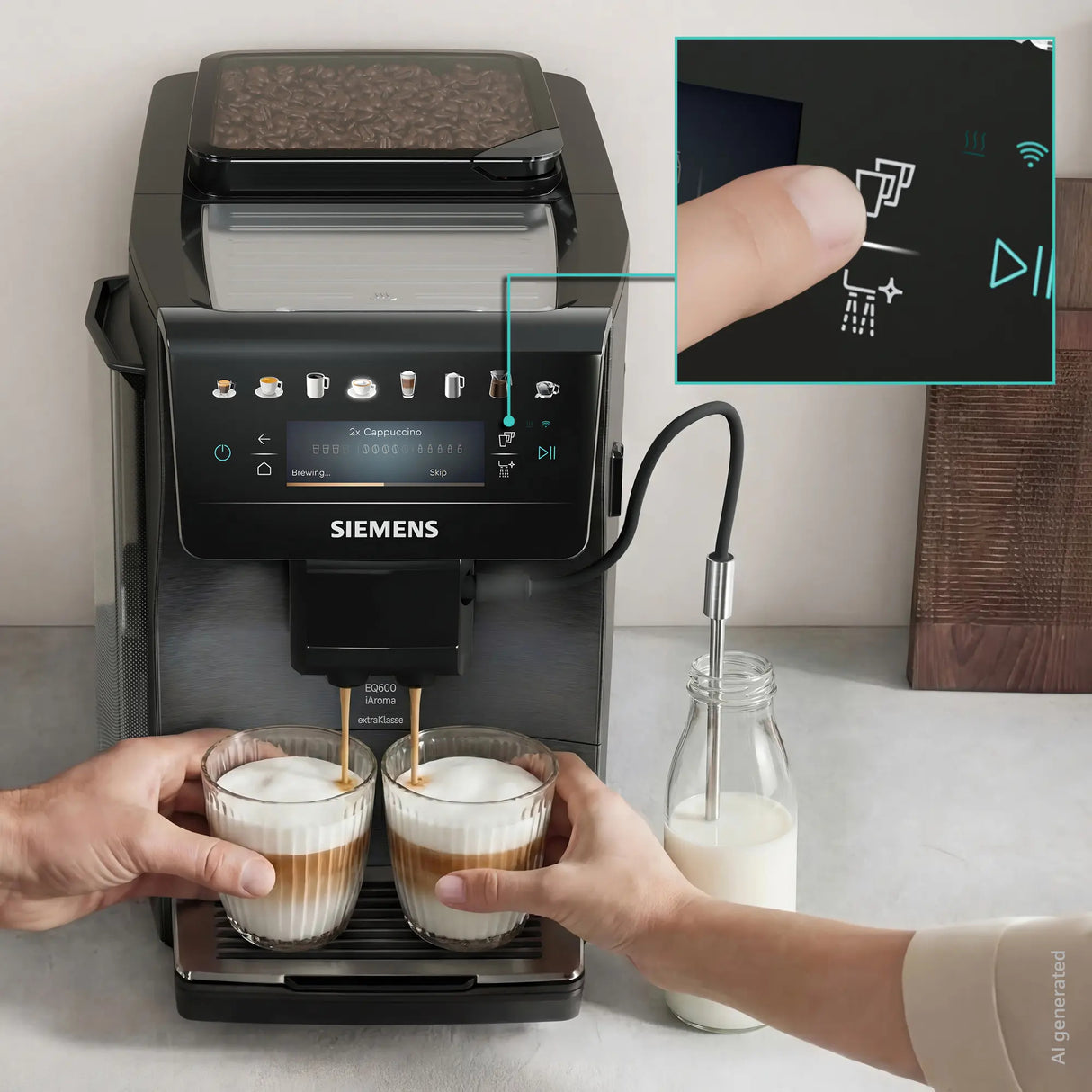 Siemens extraKlasse EQ600 iAroma TP607EF5 espressomaskine