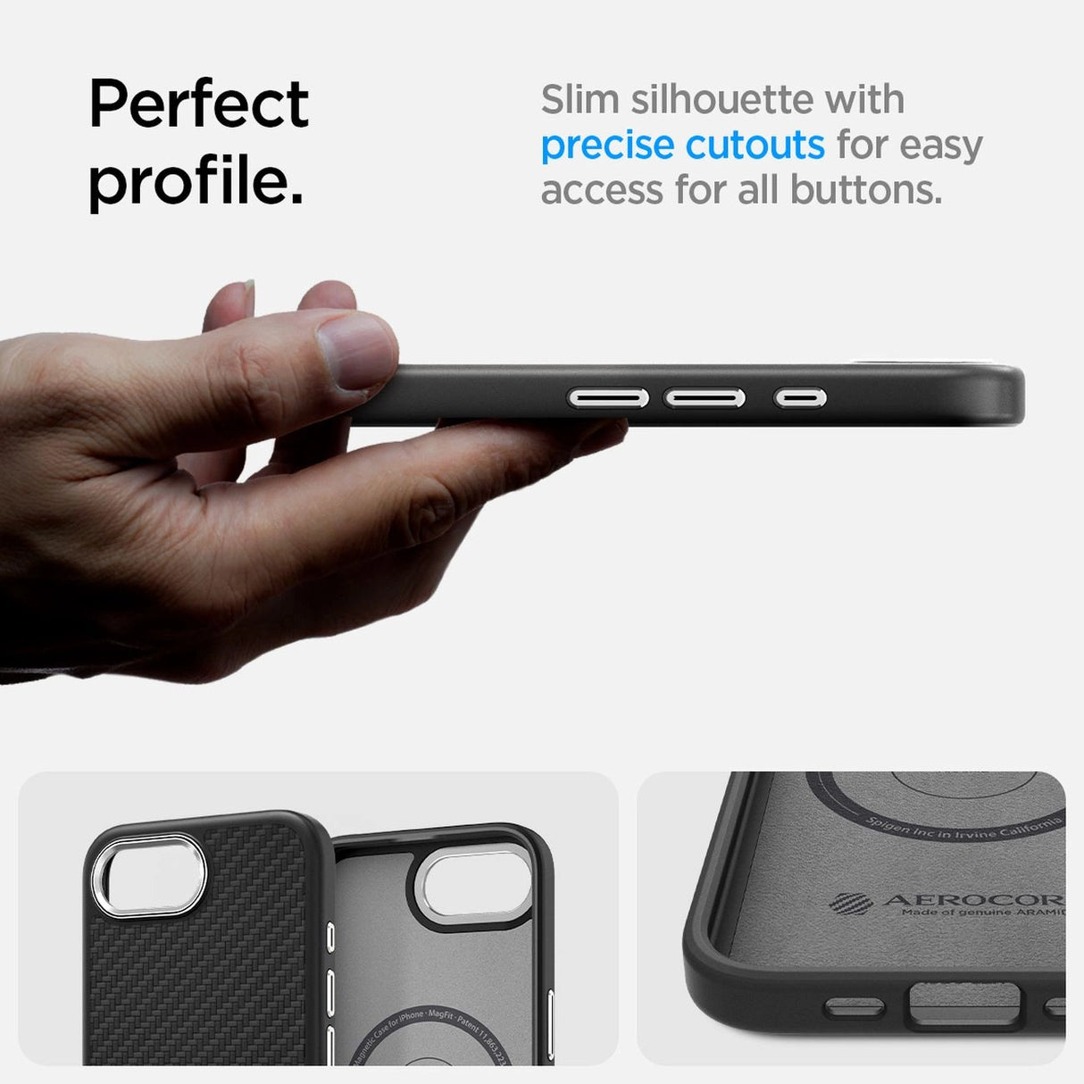 Spigen Enzo Aramid MagSafe iPhone 16e Case - sort