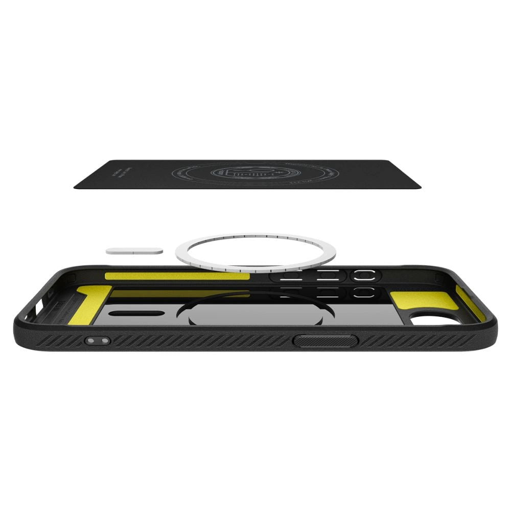 Spigen Rugged Armor MagSafe-fodral til iPhone 16e - sort