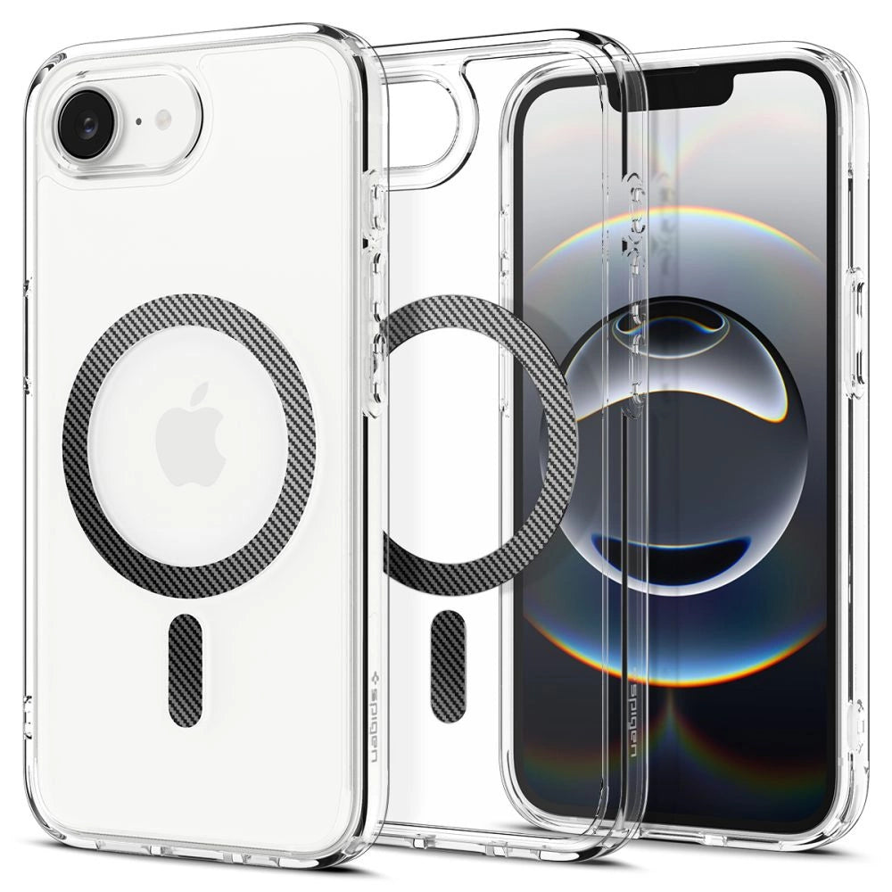 Spigen Ultra Hybrid MagSafe iPhone 16e Carbon Fiber Case - klar