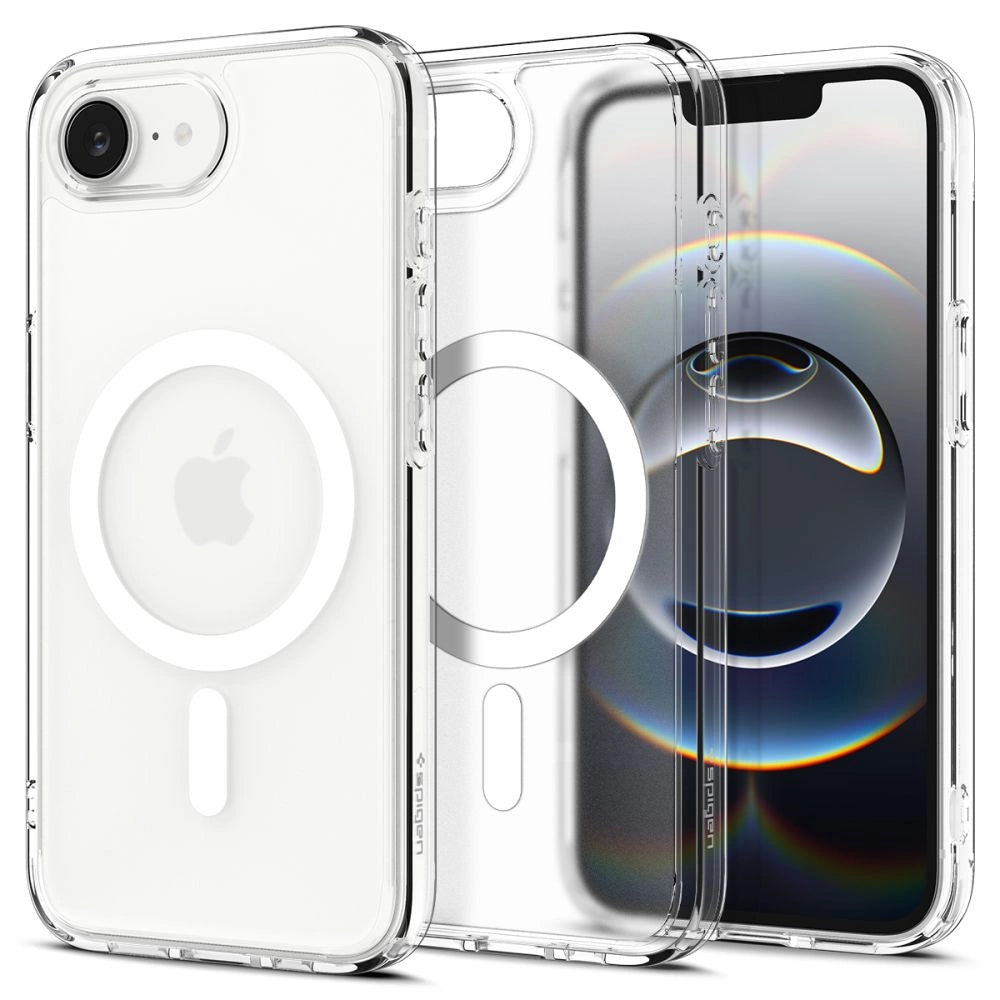Spigen Ultra Hybrid MagSafe iPhone 16e Case - hvid, gennemskinnelig