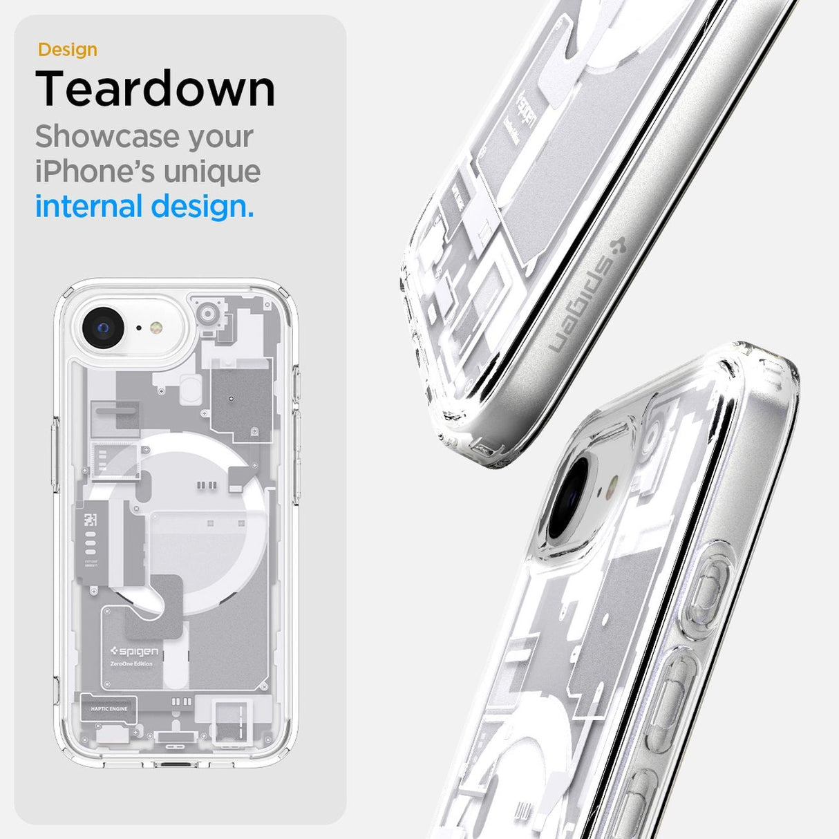 Spigen Ultra Hybrid MagSafe Case til iPhone 16e Zero One - hvid