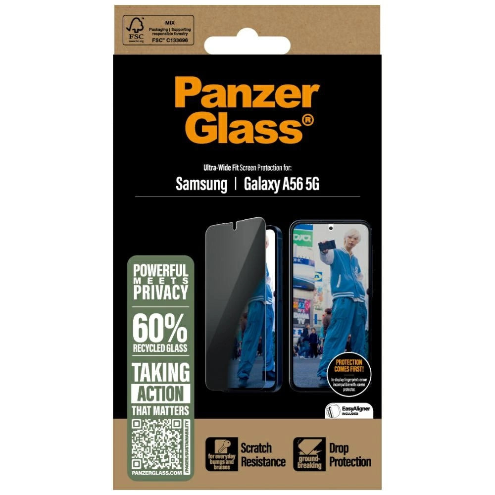 PanzerGlass Ultra-Wide Fit Privacy Glass til Samsung Galaxy A56 5G