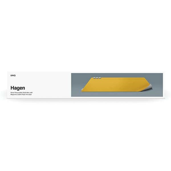 Uniq Hagen Magnetisk skrivebordspads med to sider Gul-grå