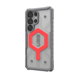 UAG Pathfinder Clear Magnet Bundle Magnetic Case og Wrist Strap til Samsung Galaxy S25 Ultra 5G - Grå/Rød