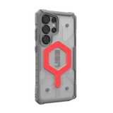 UAG Pathfinder Clear Magnet Bundle Magnetic Case og Wrist Strap til Samsung Galaxy S25 Ultra 5G - Grå/Rød
