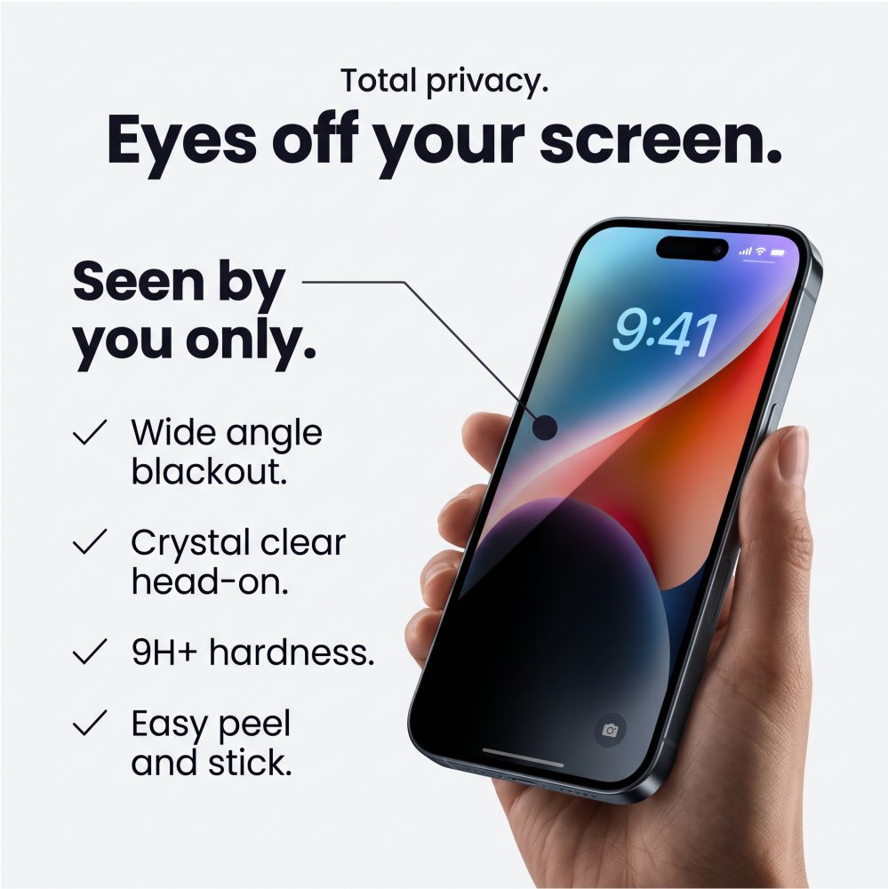 Privacyglas Tech Protect Quick Set Spy+ 2 Pack Iphone 18 Pro Privacy