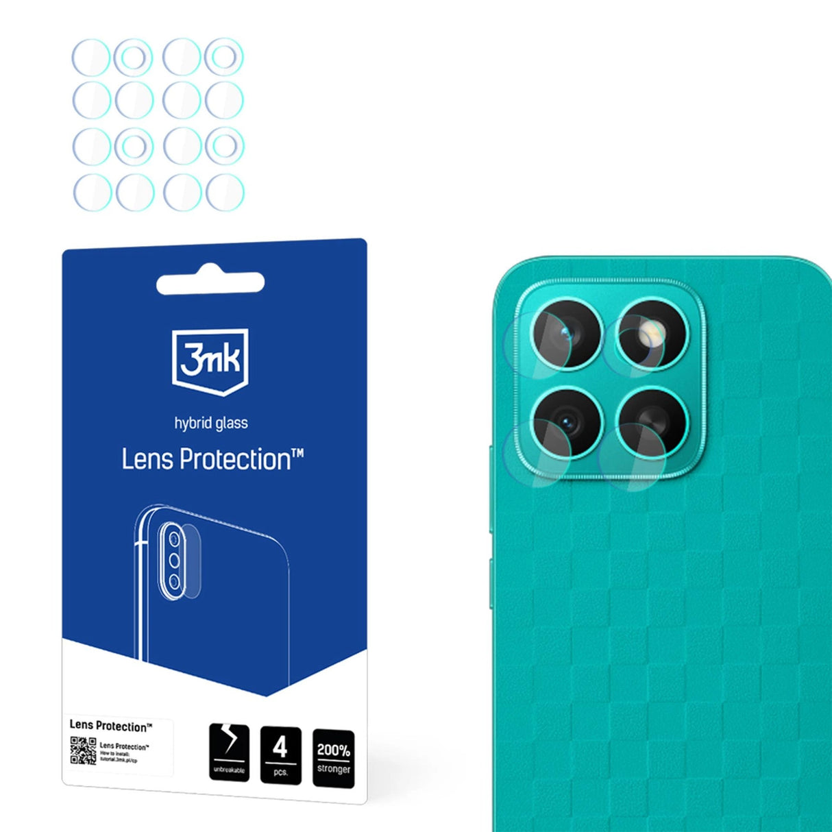 3mk Lens Protection Hybrid Glass til Kamera Lens på Honor X8c