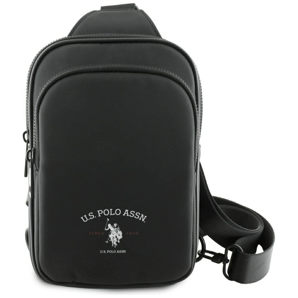 US Polo Petit Pique Crossbody Arch Telefontaske sort