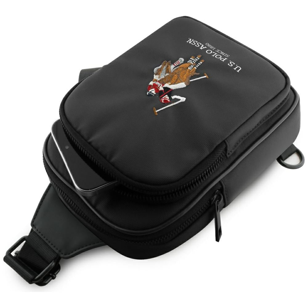 US Polo Petit Pique Crossbody Telefontaske sort