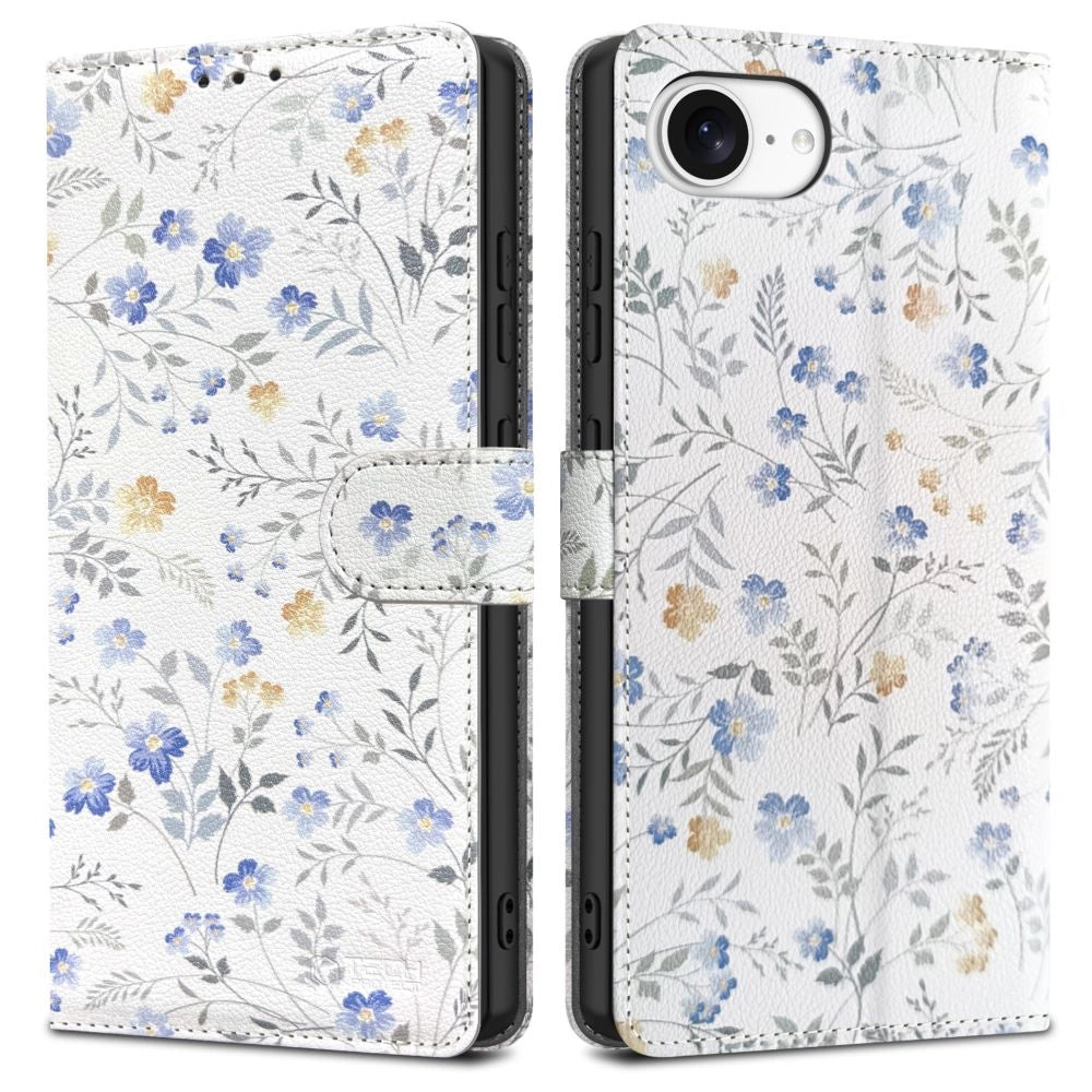 Tech-Protect Wallet Case til iPhone 16e - Margheriter med blade