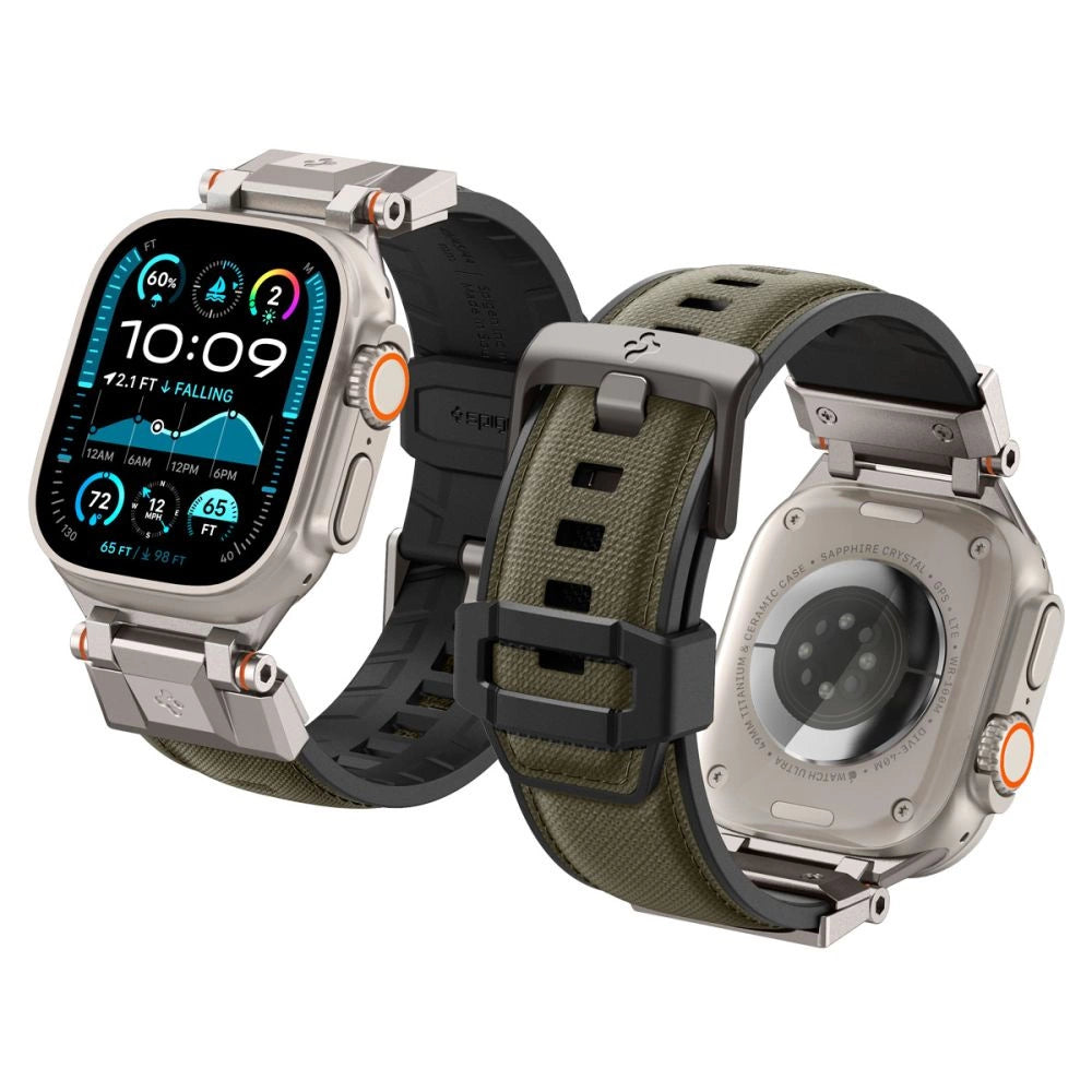 Spigen DuraPro Armor Strap til Apple Watch 44 / 45 / 46 / 49 mm - Grøn
