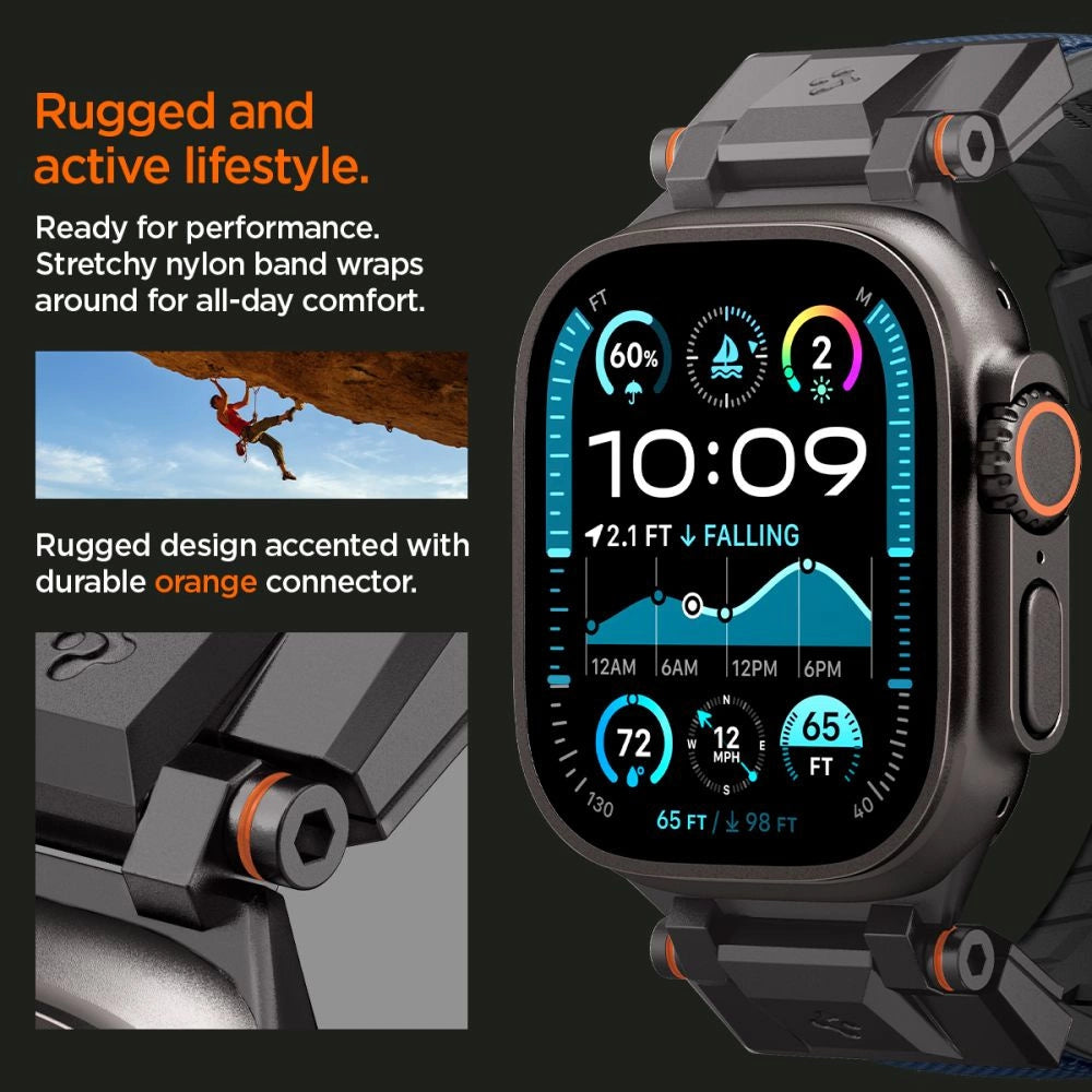 Spigen DuraPro Armor Strap til Apple Watch 44 / 45 / 46 / 49 mm - Navy Blue