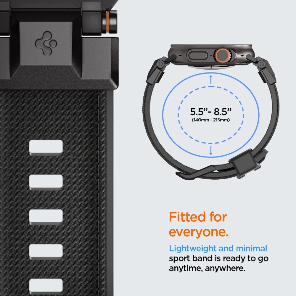 Spigen DuraPro Armor Strap til Apple Watch 44 / 45 / 46 / 49 mm - sort