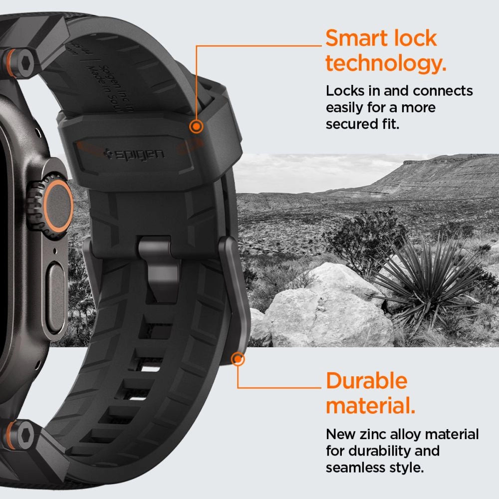 Spigen DuraPro Armor Strap til Apple Watch 44 / 45 / 46 / 49 mm - sort