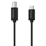 Wozinsky WKDDY1S USB-B - USB-C-kabel 1m - sort