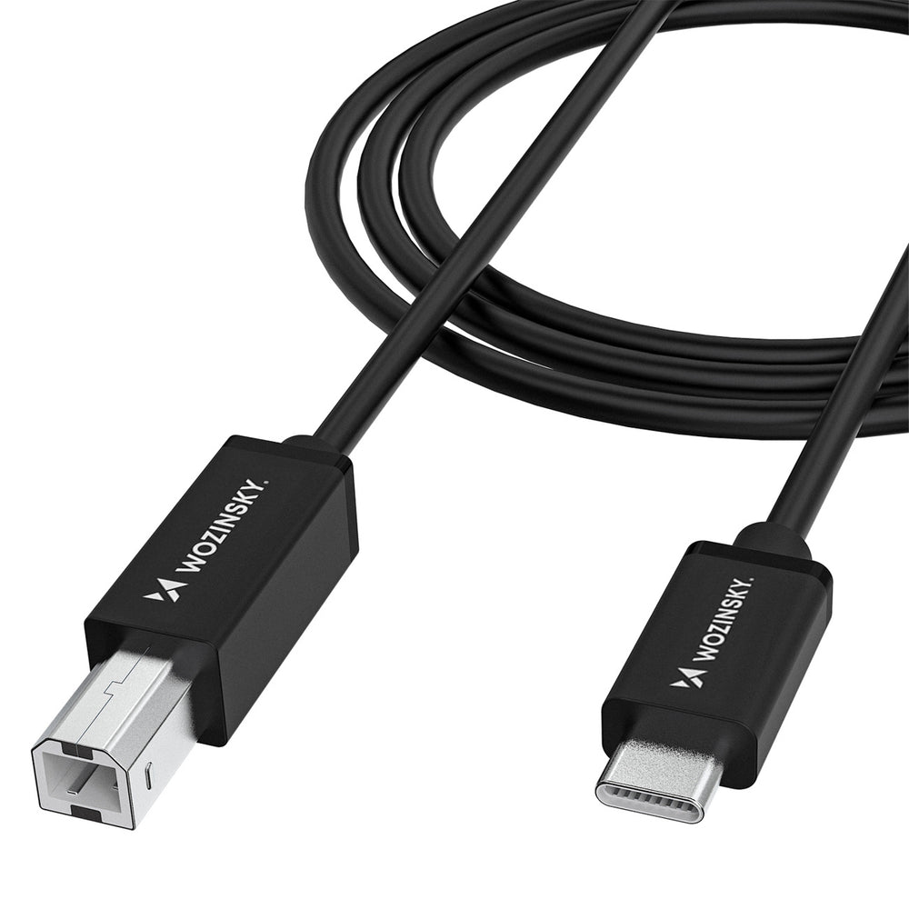 Wozinsky WKDDY1S USB-B - USB-C-kabel 1m - sort
