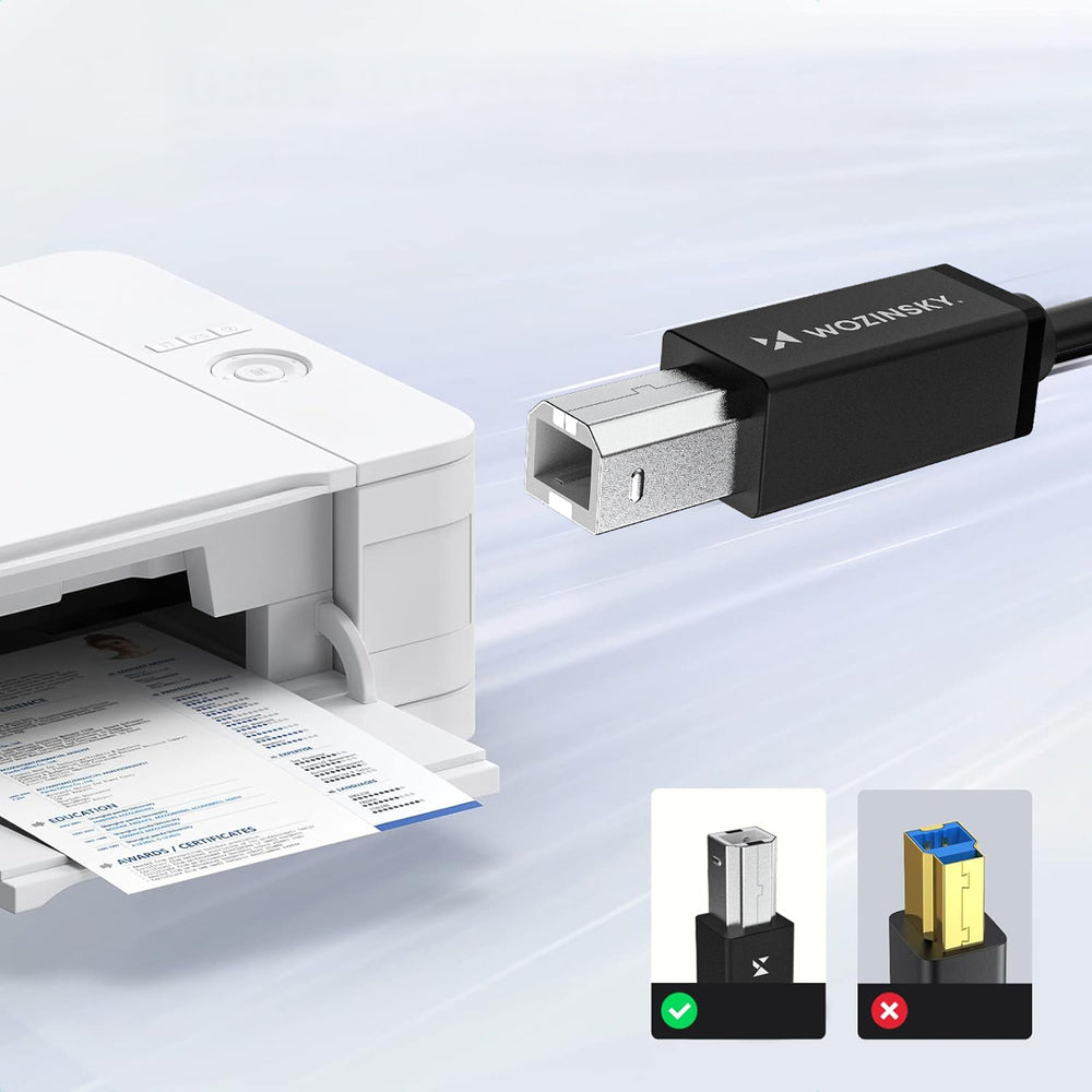 Wozinsky WKDDY2S USB-B - USB-C Kabel 2m - sort