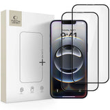 Tech-Protect Glass Fit+ 2-pack tempered glass for iPhone 16e / 14 / 13 Pro / 13 - black
