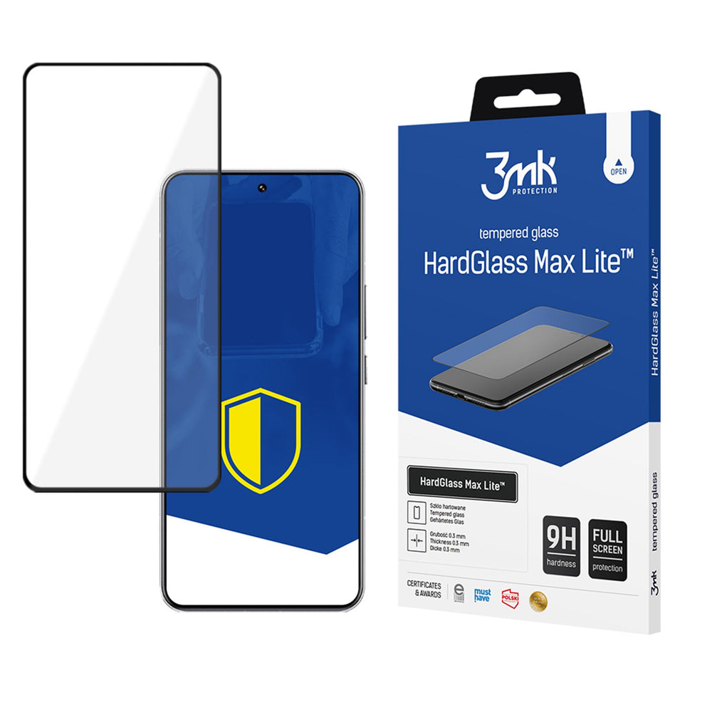 Hærdet glas 3mk HardGlass Max Lite Black til Xiaomi 15 Ultra