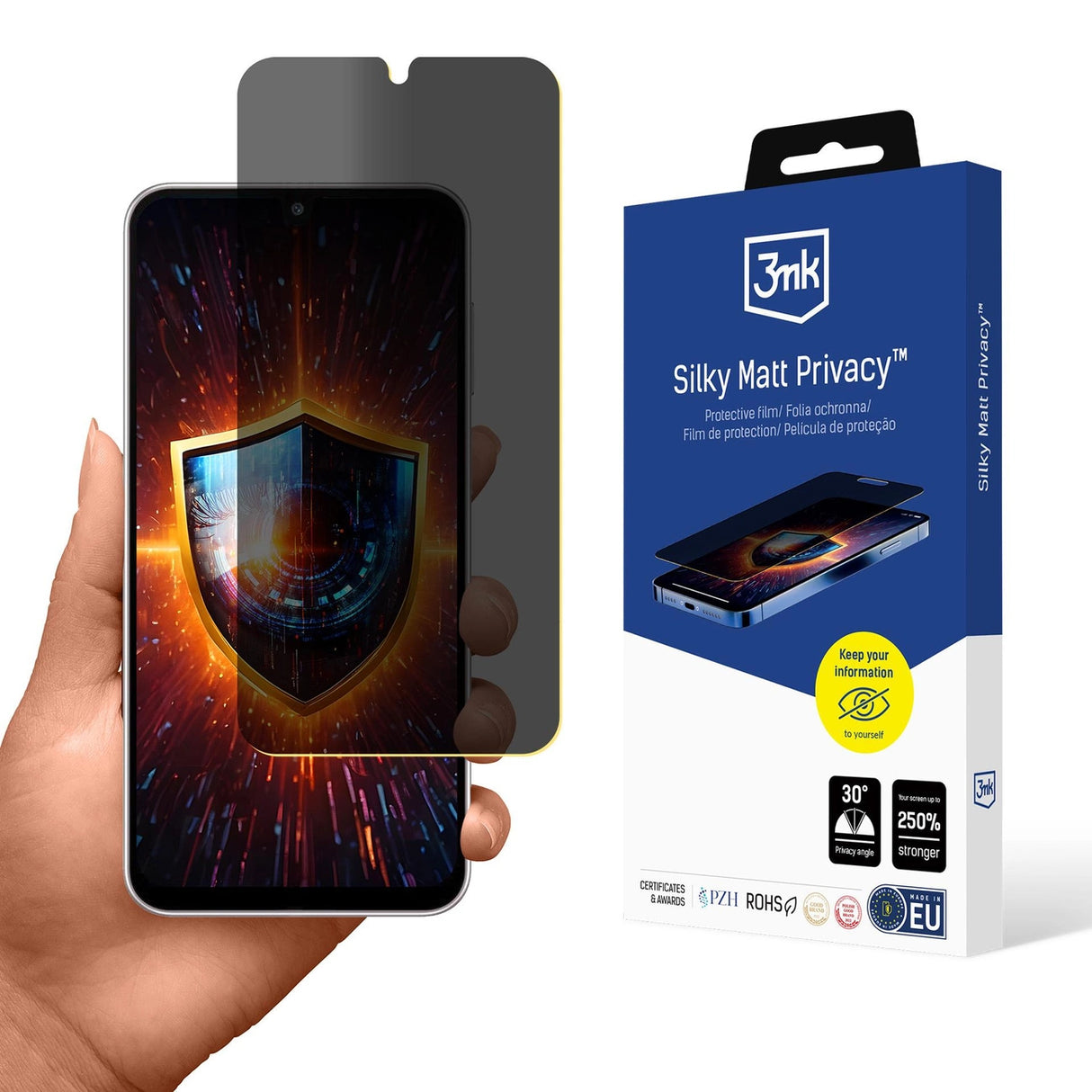 3mk Silky Matt PrivacyTM Privacy Screen Protector til Samsung Galaxy M16 5G