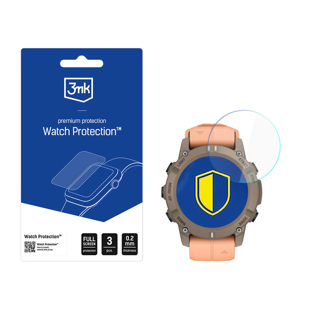 Hybrid Glass 3mk Watch Protection FlexibleGlass til Garmin Descent G2