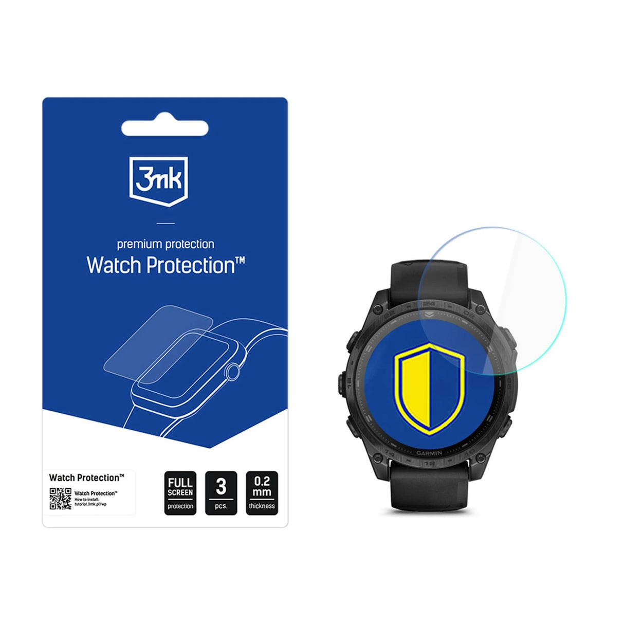 Hybrid Glass 3mk Watch Protection FlexibleGlass til Garmin Tactix 8 47mm