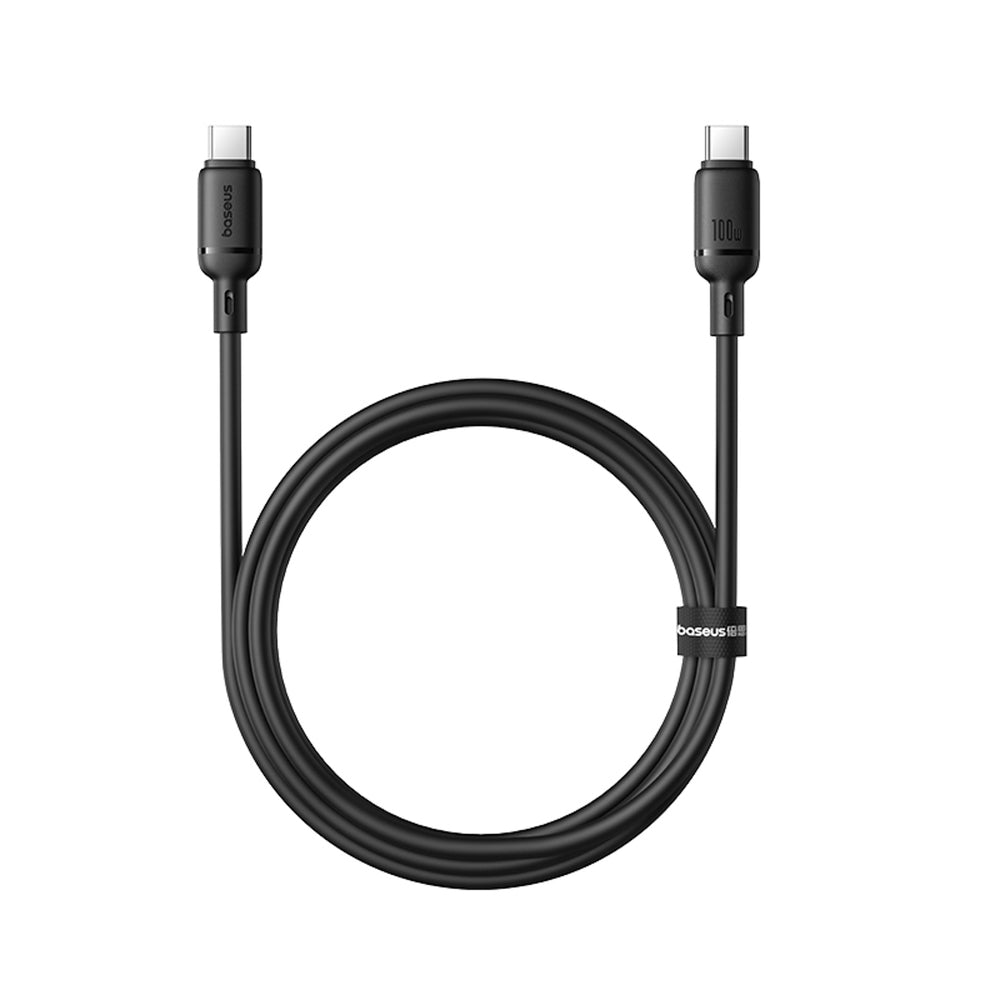 Baseusky Silky Series 100W USB-C - USB-C 1m Kabel - sort