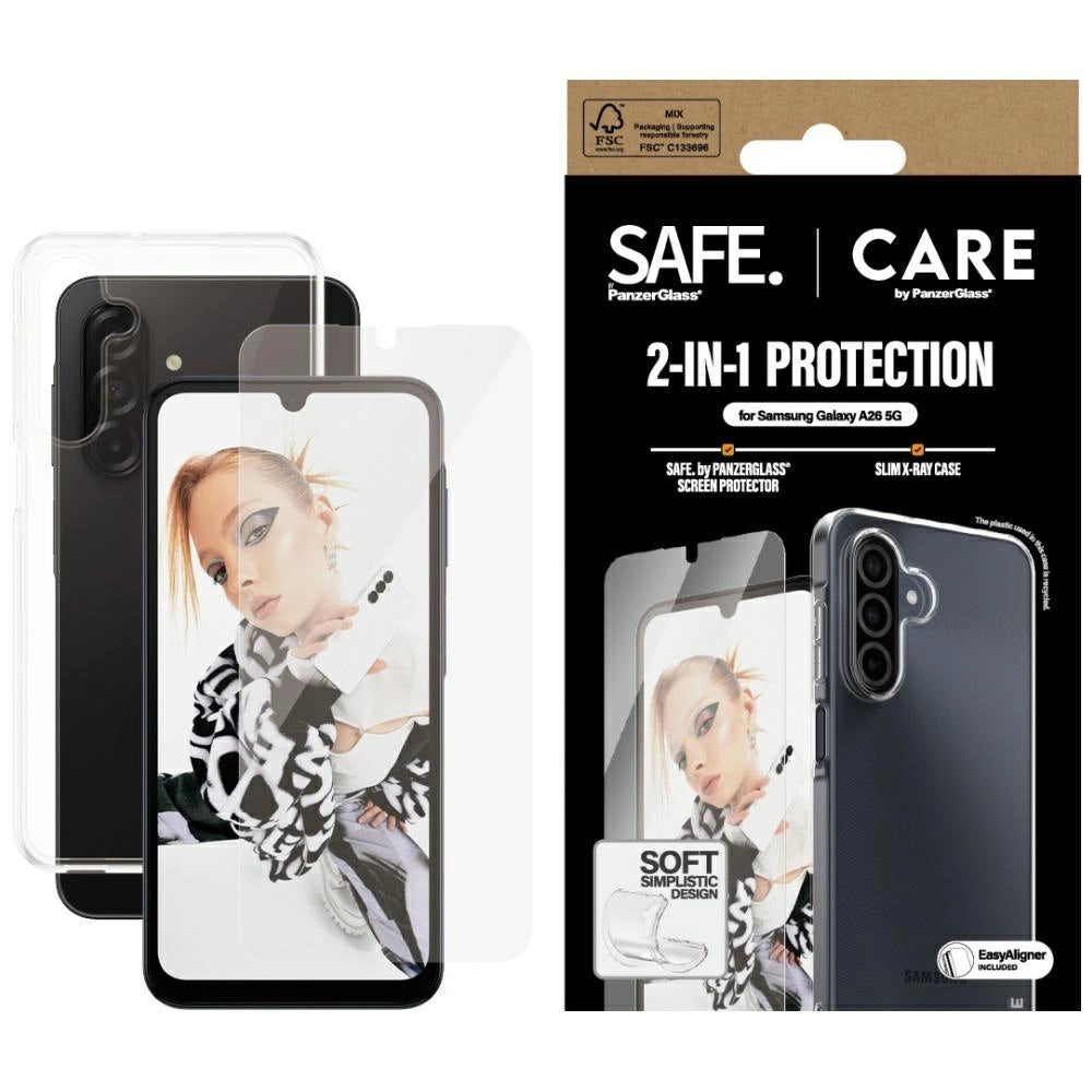 CARE af PanzerGlass Fashion 2in1 Case+Glass til Samsung Galaxy A26 5G - gennemsigtig