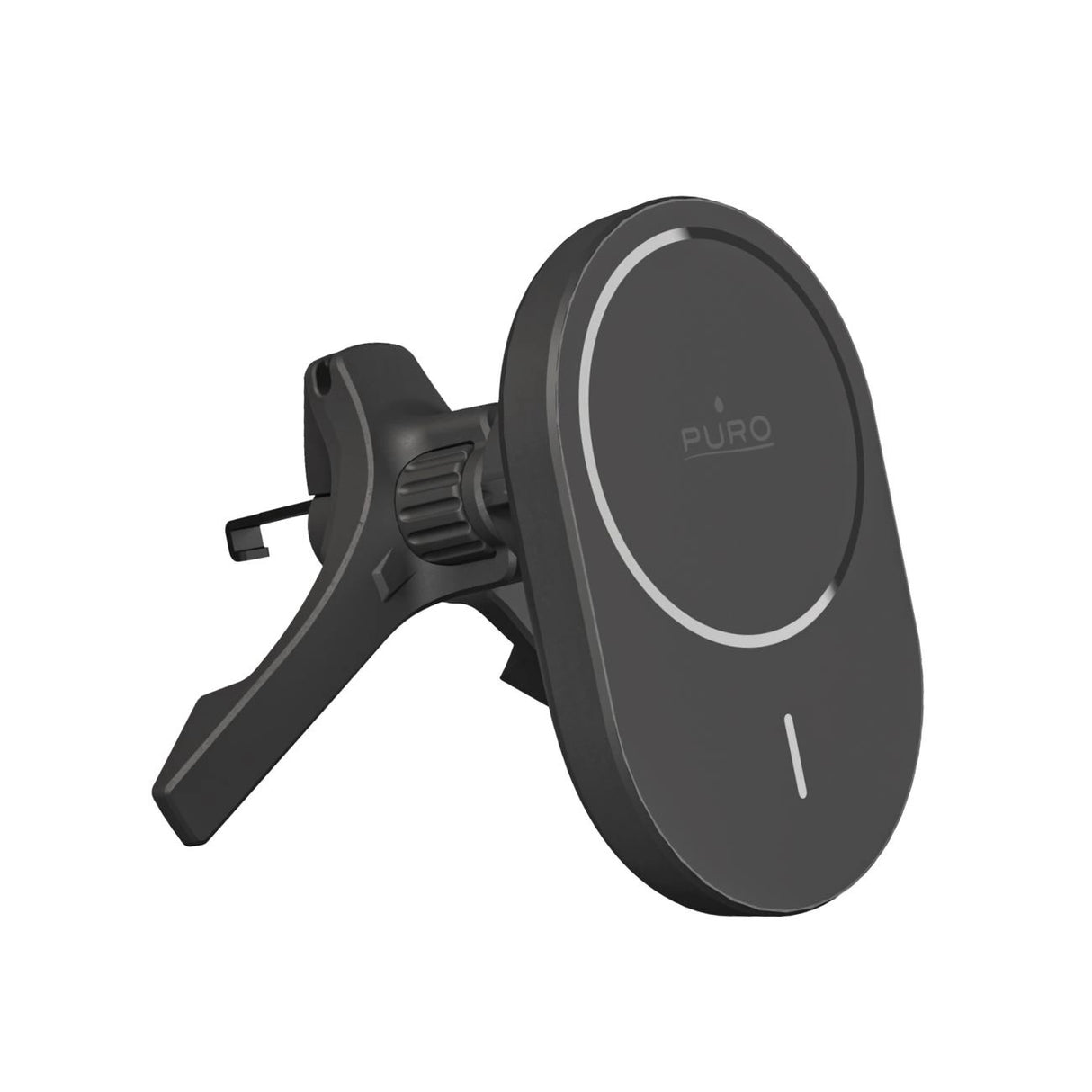 Puro bilholder med Qi2-oplader, MagSafe kompatibel - sort