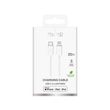 Puro TPE 20W USB-C - Lightning Cable 3m - hvid