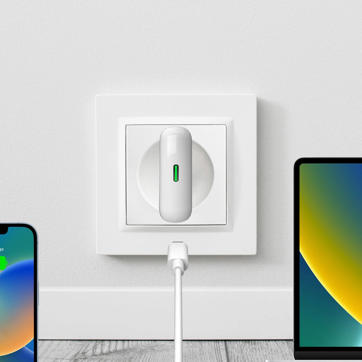 GaN Puro SLIMPRO 30W USB-C vægoplader - hvid