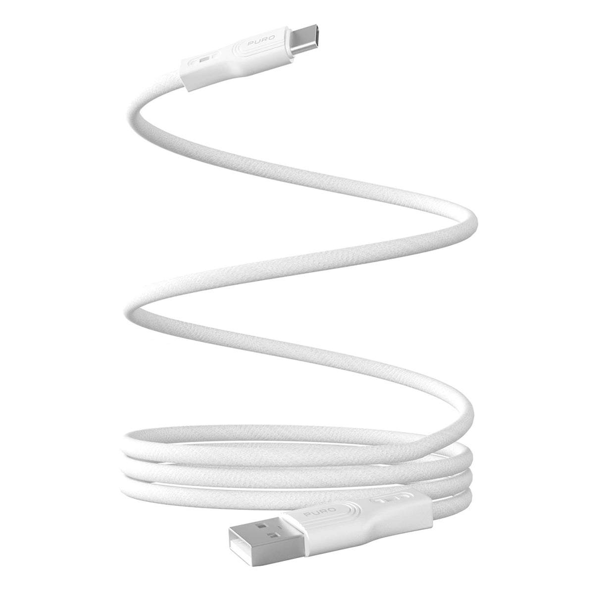 Puro Magnetic 10W Magnetisk kabel USB-A - USB-C 1m - hvid
