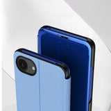 Clear View Case til iPhone 16e / 17e Flip Cover - Blå