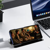Clear View Case til iPhone 16e / 17e Flip Cover - Blå