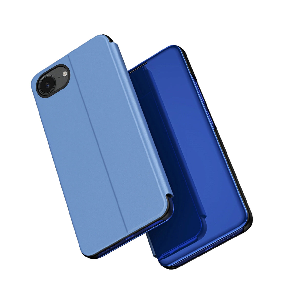 Clear View Case til iPhone 16e Flip Cover - Blå