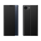 Ny Sleep Case med flap og stand til iPhone 16e / 17e - sort