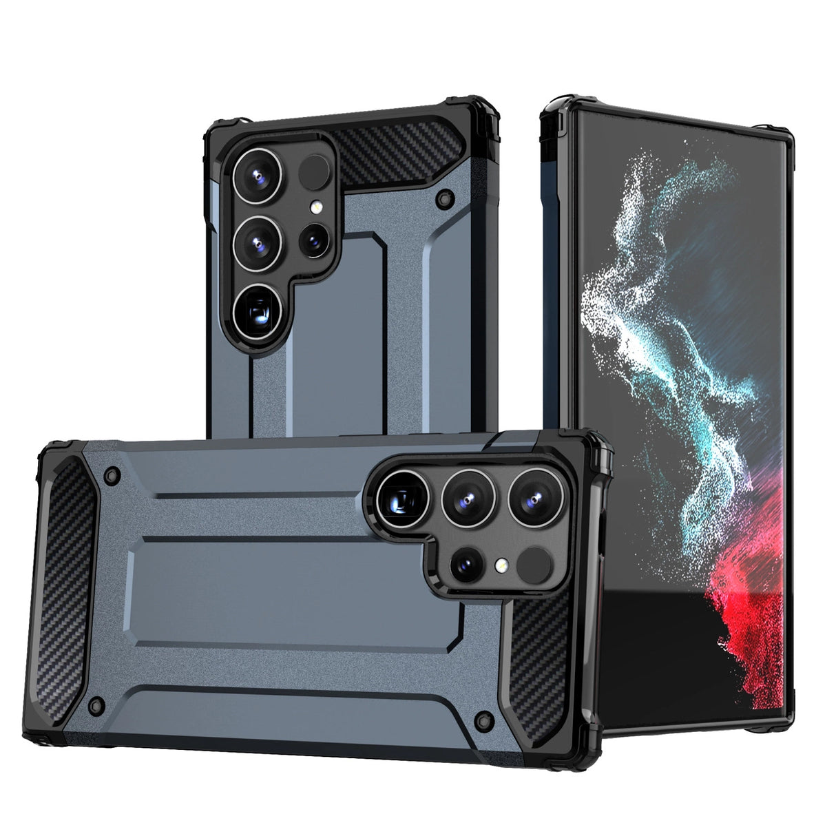 Hybrid Armor Case til Samsung Galaxy S25 Edge - Blå