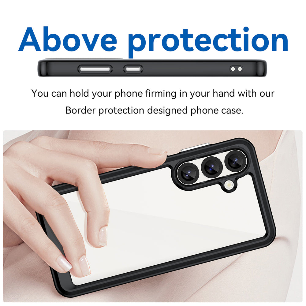 Outer Space Case til Samsung Galaxy S25 Edge Cover med Flexible Frame - sort