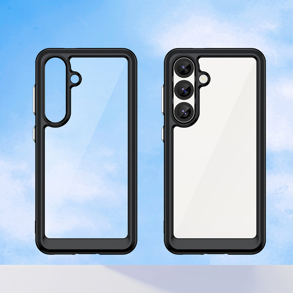 Outer Space Case til Samsung Galaxy S25 Edge Cover med Flexible Frame - sort