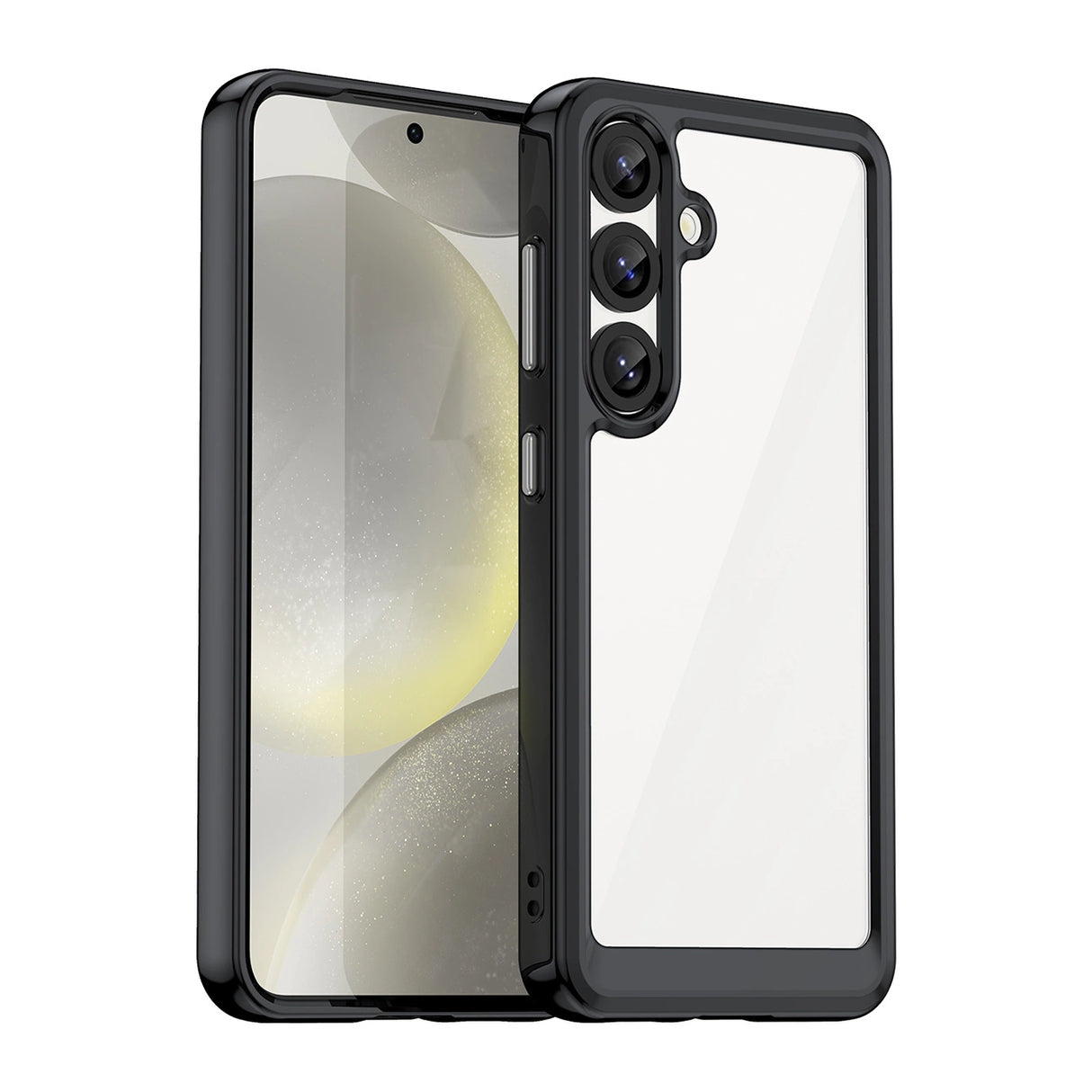 Udefra Space Case til Samsung Galaxy S25 Edge Cover med Flexible Frame - sort
