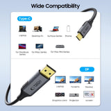 Tech-Protect UltraBoost USB-C til DisplayPort 1.4 8K 60Hz Kabel 180 cm - sort