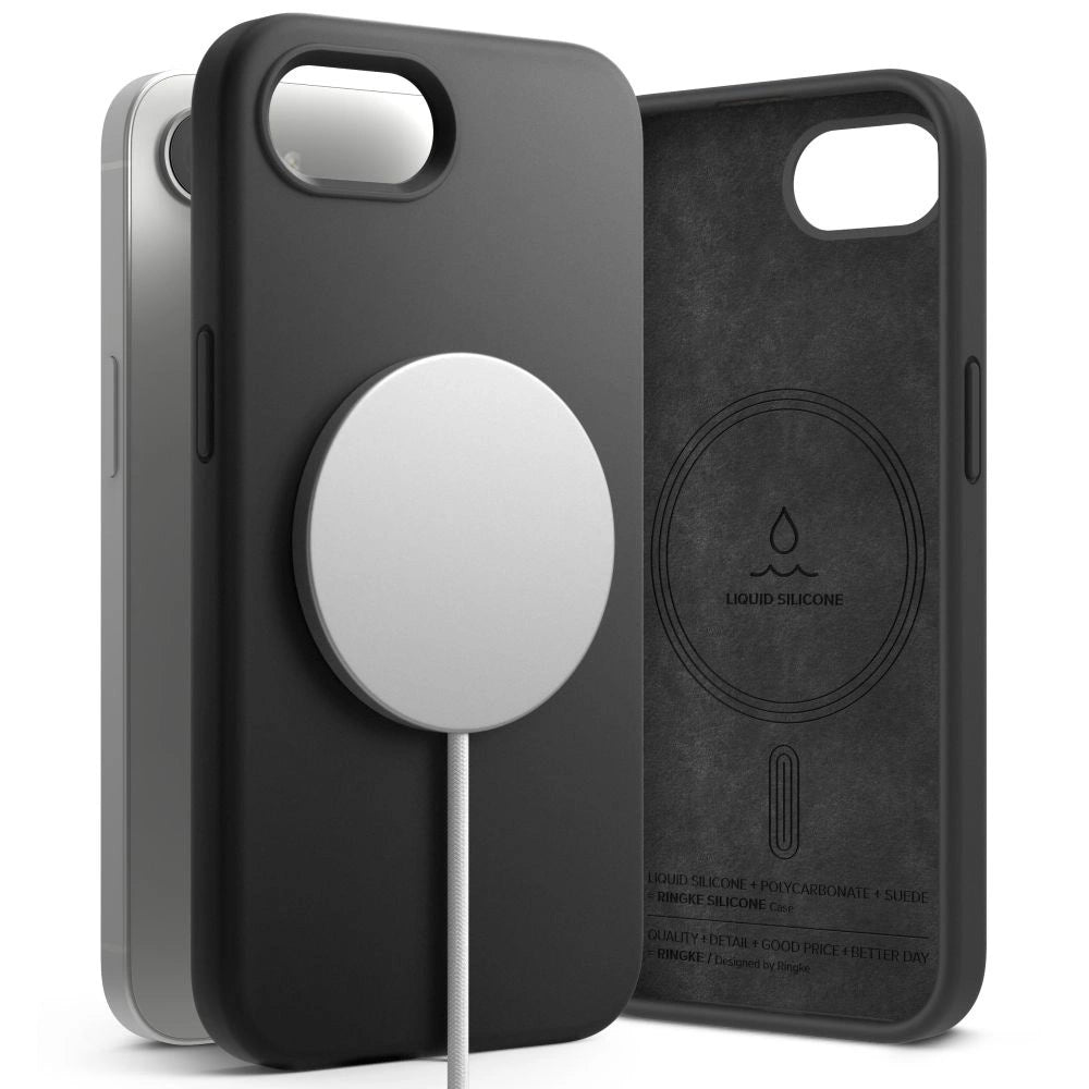 Ringke Silicone Magsafe iPhone 16e Case - sort
