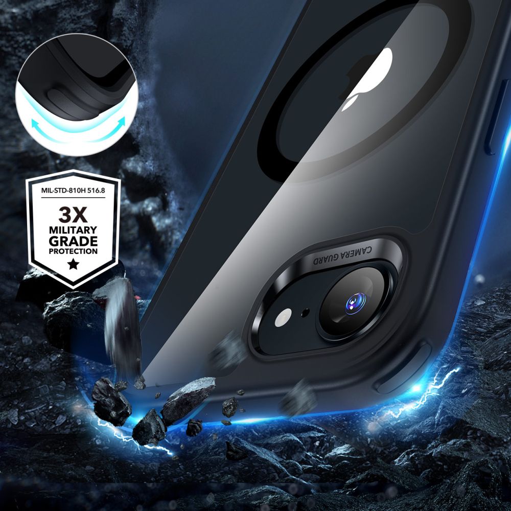 ESR Classic Hybrid Halolock MagSafe iPhone 16e Case - klar sort