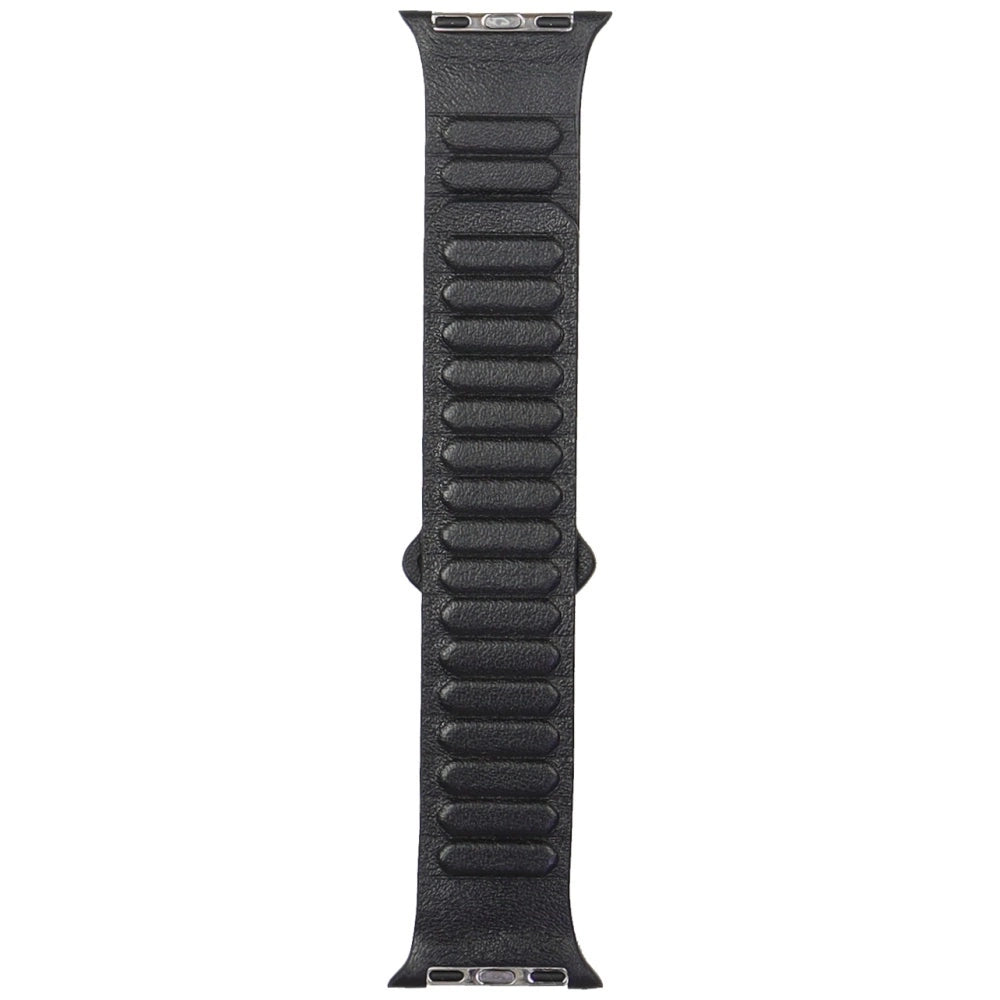 Audi Logo Genuine Leather Magnetic Ring Strap til Apple Watch 40 / 41 / 42 mm - sort